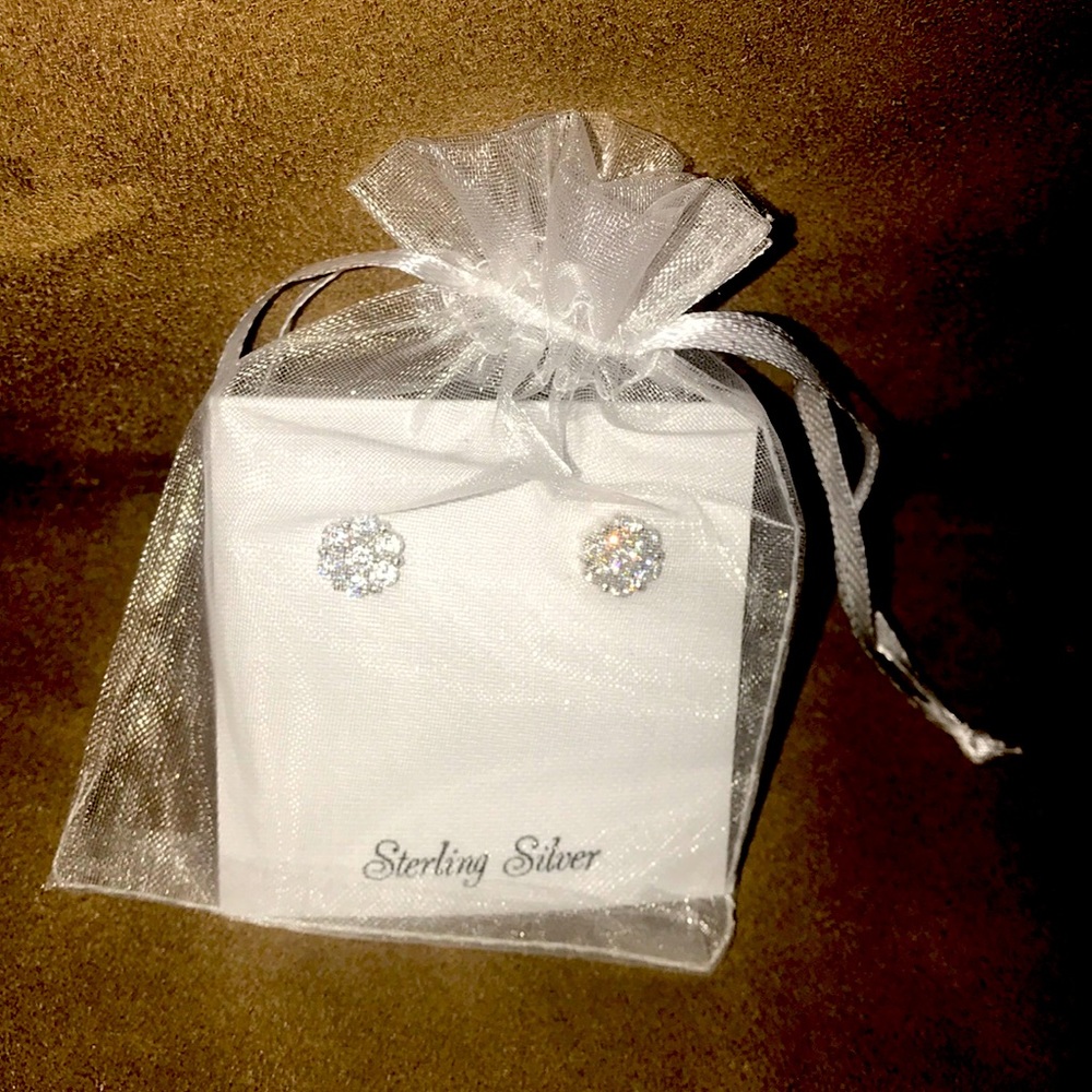 New With Tags Sterling Silver with CZ Earrings